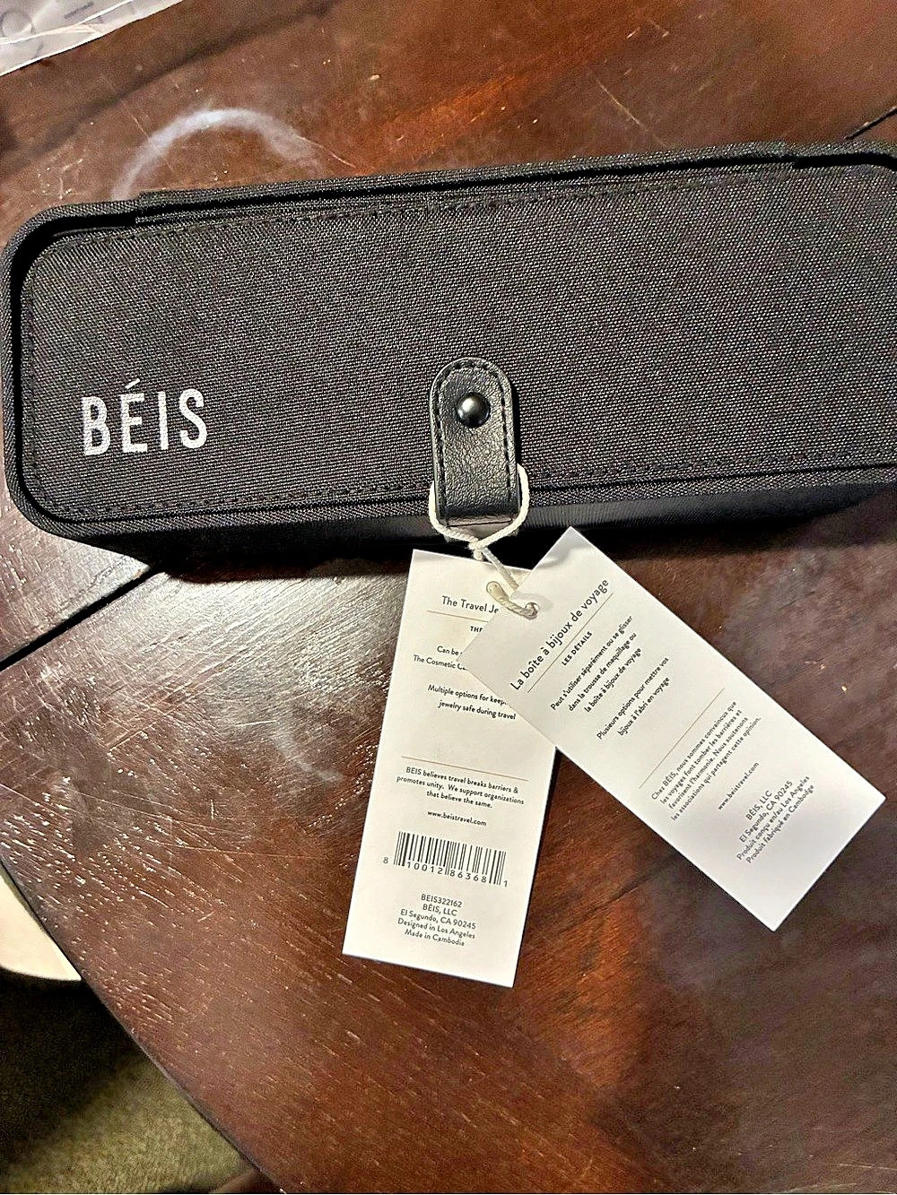 BÉIS Jewelry Travel Case  in Black NWT